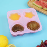 4-Cavity Square Silicone Ice Cube Tray Mold